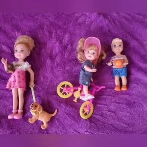 Lot Of 3 Dolls Mattel Kelly Tommy Y Chelsie
